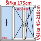 Trojkdl Okna FIX + O + OS (Sloupek) - ka 175cm